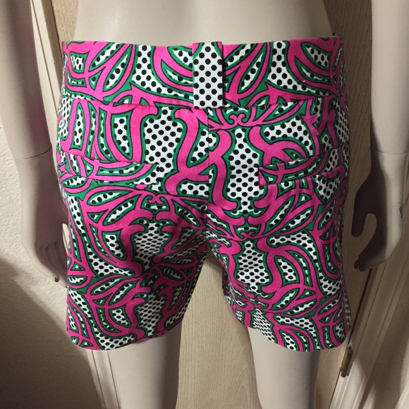 💐🆕J. Crew Pink Green Paisley Polka Dot Shorts💐 - Picture 3 of 4